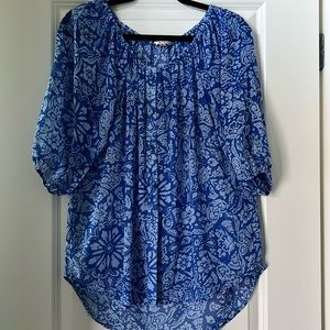Small cabi blouse blue pattern